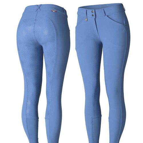 Horze Grand Prix Silicone Full Seat Breeches - Riviera Blue