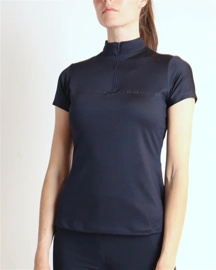 Montar Aviana Short Sleeve Zip Neck