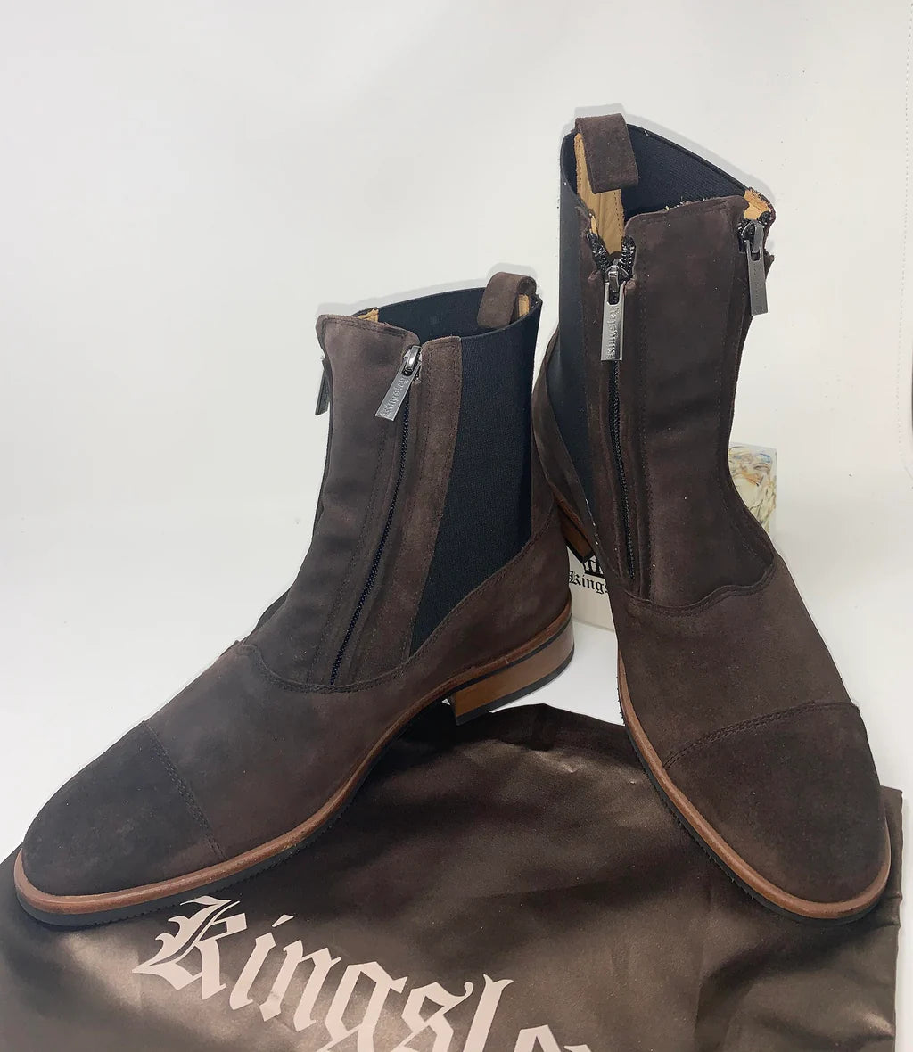 Kingsley Zambia Paddock Boots - Brown Suede, 41.5