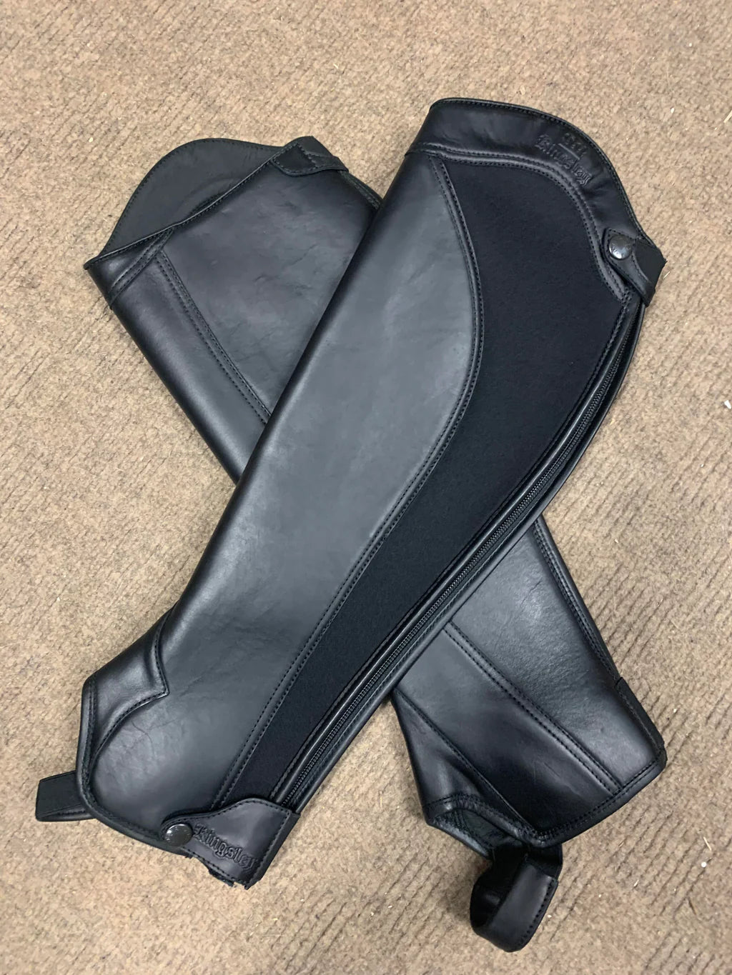 Kingsley Black Half Chaps