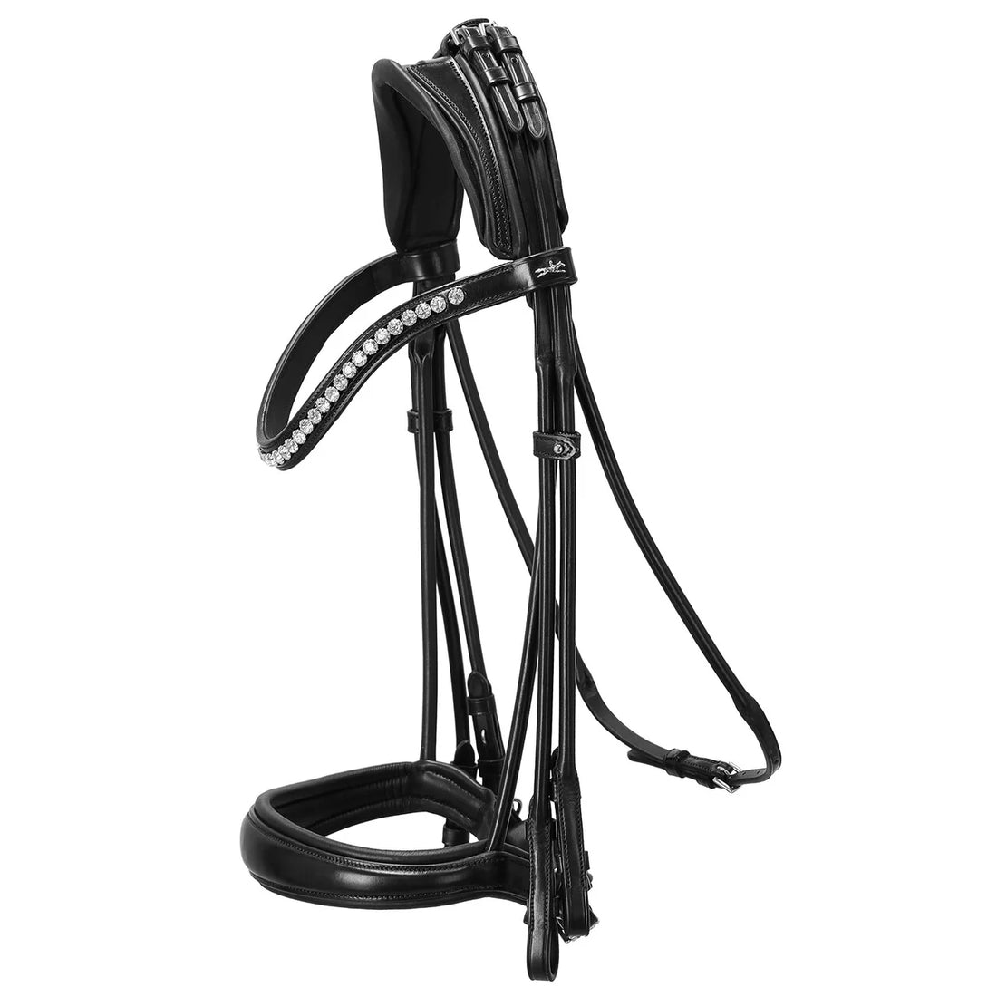 Schockemöhle Sports Kensington Double Bridle, Black Patent/Silver
