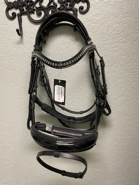 Kingsley Snaffle Bridle Patent Special w/ Reins, Full