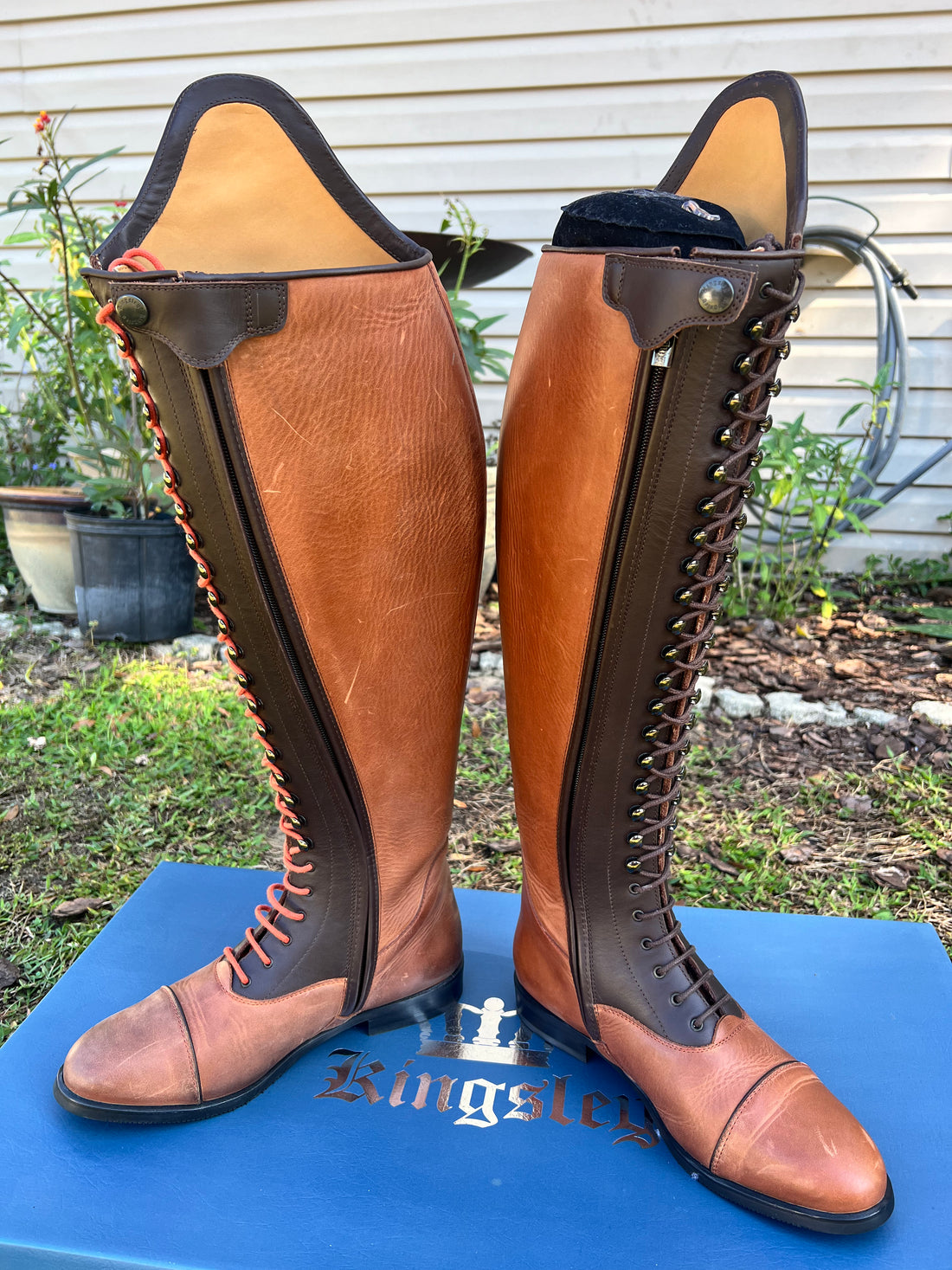 *USED* Kingsley Orlando - Gaucho Brown & Nature Brown, Orange Laces, 40.5, 50/43 #393438 - Used