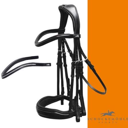 Schockemöhle Sports Milan Double Bridle, Black