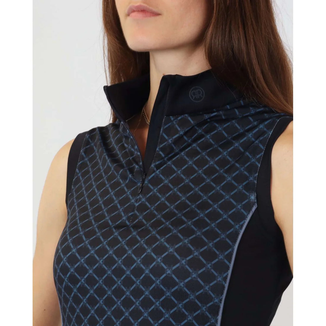 Rebel by Montar - Rebel AO Sleeveless Printed Polo, Navy